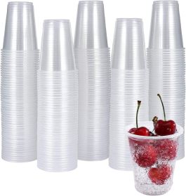 300 Pack 5 OZ Clear Plastic Cups,Disposable Mouthwash Cups,5 Ounce Cold Party Drinking Tumblers Ideal for Whiskey, Drinking Tasting, Food Samples