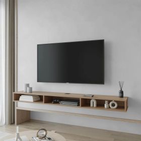 Ash Wood TV Stand with Open Storage