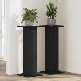 Plant Stand 2 pcs Black Oak 11.81 x 11.81 x 31.50 in