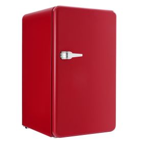 VEVOR Mini Fridge, 3.2 Cu.Ft, Single Door Compact Refrigerator with Adjustable Temperature, Glass Shelf, Energy Efficient Dorm Fridge