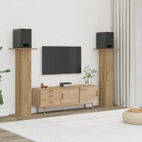 Speaker Stands 2 pcs Artisian Oak 11.8x11.8x37.4" Engineered Wood