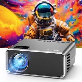 Projector With WiFi & Bluetooth, Upgraded 5G Portable Projector, Support 4K, Native 1080P, 12000 Lumens, Outdoor LED Movie Projector,Selling On T (Option: Black)