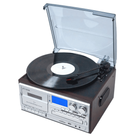Victor Cosmopolitan 8-in-1 Turntable Music Center (Color: Espresso)
