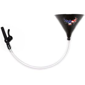 American Eagle Beer Bong with Valve (Color: Black, Tubing Size: 2 Feet)
