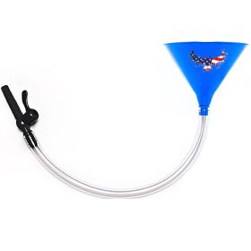 American Eagle Beer Bong with Valve (Color: Blue, Tubing Size: 2 Feet)